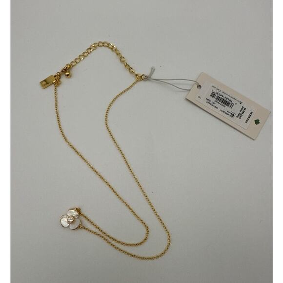 Kate Spade New York 3 Pc BUNDLE Disco Pansy Earrings/Necklace ❤️ of Gold Bangle! - Picture 10 of 14